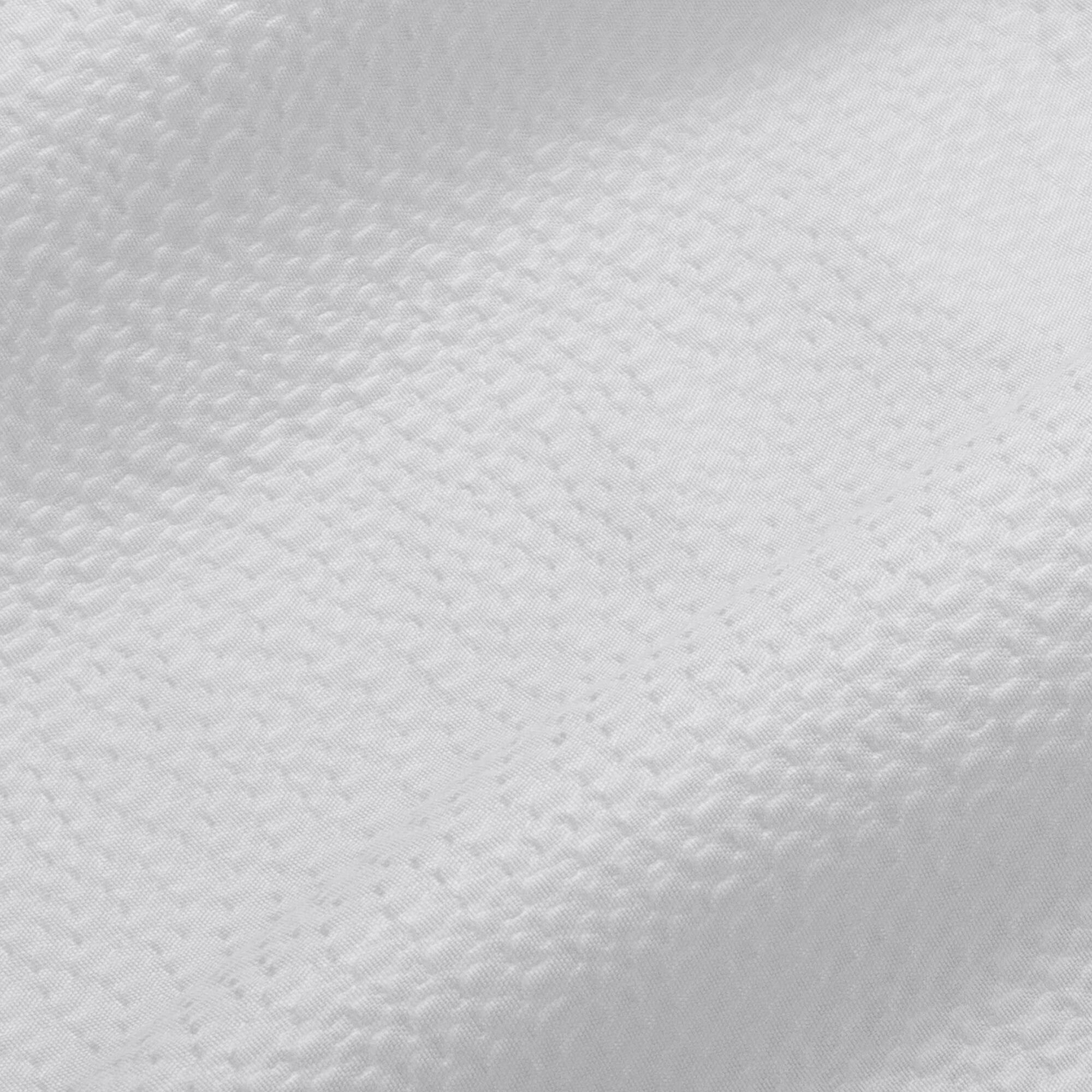 Bath Bliss White Microfiber Soft Touch Seersucker Design Shower Curtain Liner